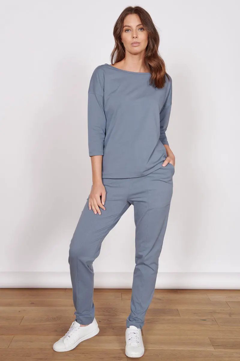Faith Blue Loungewear Soft Touch Joggers by Jeetly.com