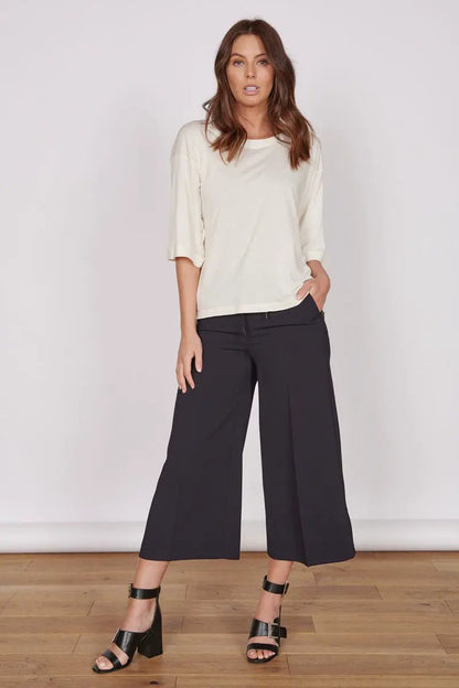 Gabi Cream Classic Oversized T-Shirt by Jeetly.com