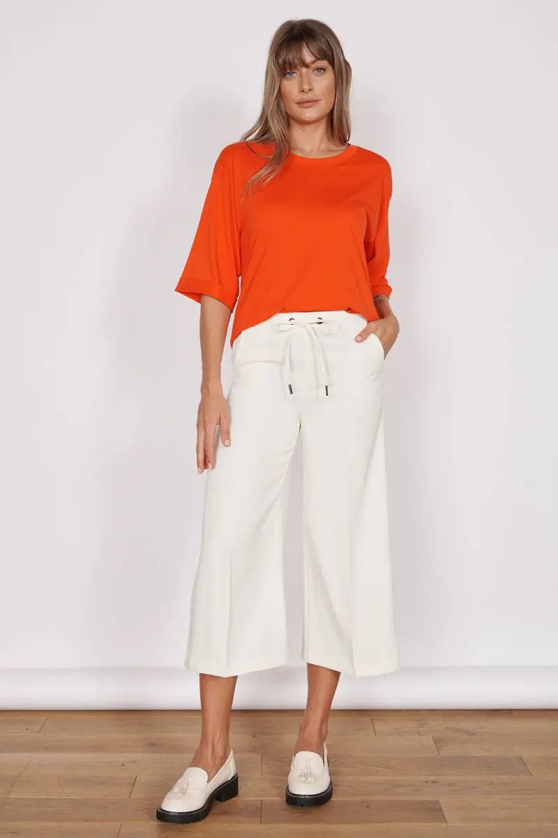 Gabi Red Classic Oversized T-Shirt by Jeetly.com
