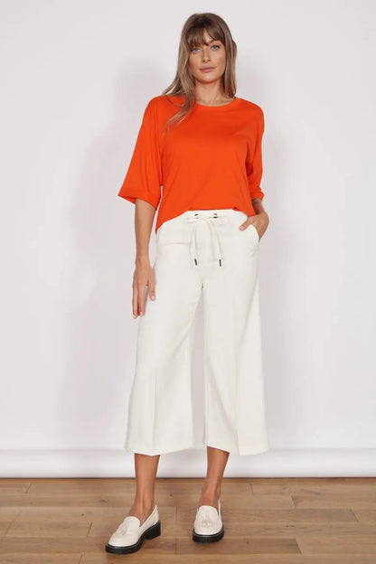 Gabi Red Classic Oversized T-Shirt by Jeetly.com