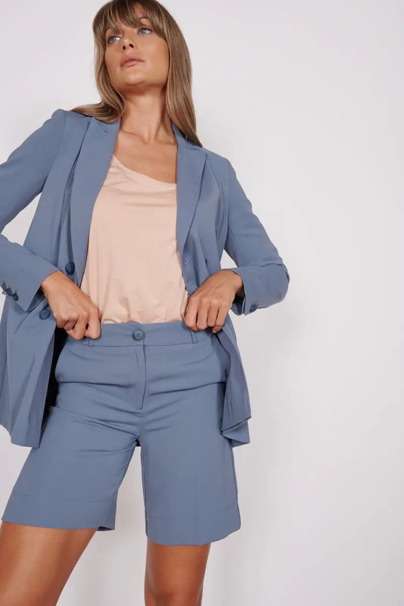 Hattie Blue Tailored Shorts by Jeetly.com