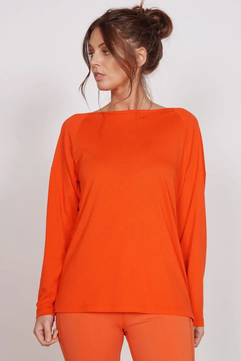 Nora Red Lightweight Training Top by Jeetly.com