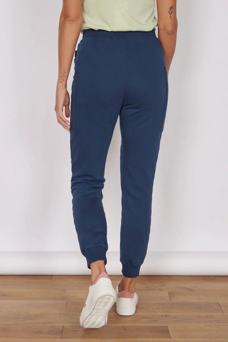 OIivia Navy Loungewear Cuffed Hem Joggers by Jeetly.com
