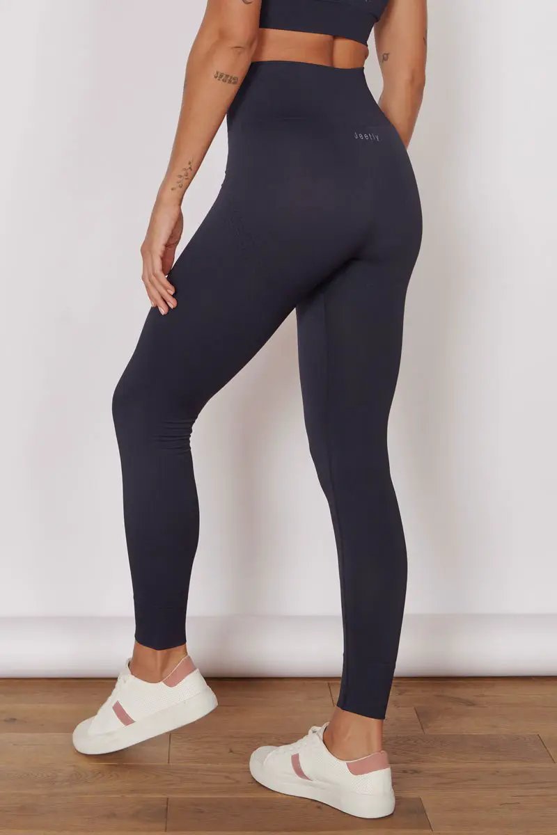 Piper Navy Petite Seam Free Sports Leggings by Jeetly.com