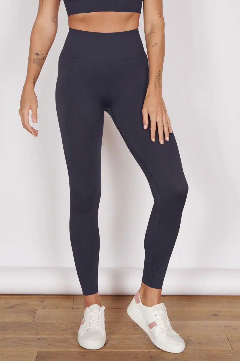 Piper Navy Petite Seam Free Sports Leggings by Jeetly.com