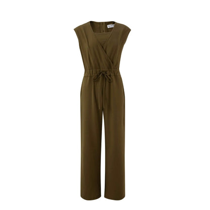 The Breastfeeding Jumpsuit - Kerry Cotton Khaki by Stylish Mum