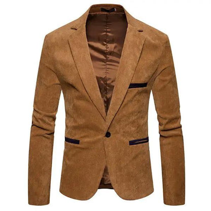 Khaki brown velo blazer by EDKAY COLLECTION UK