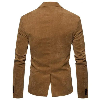 Khaki brown velo blazer by EDKAY COLLECTION UK