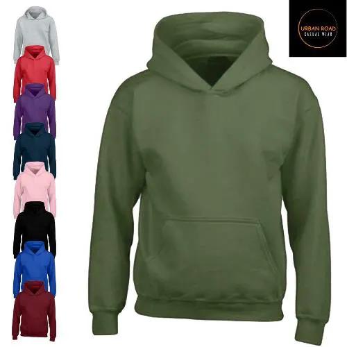 Kids Urban Road Plain Hoodie by Urban Road