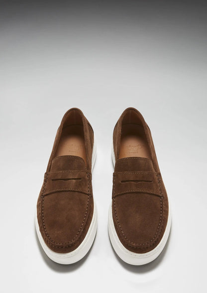 Slip-on Sneaker Loafers, brown suede by Hugs & Co.