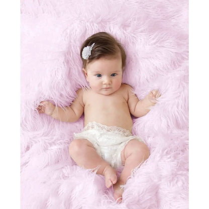 Luxury Faux Fur Baby Blanket - Pink-Clearance by For Your Little One