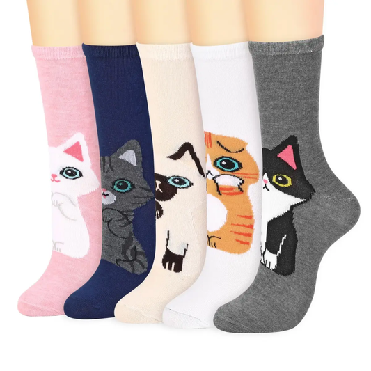 VINSANI KITTY SOCKS 5pk 1010418 by Vinsani
