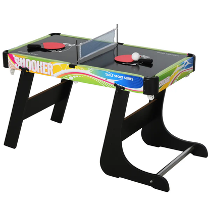 4-in-1 Foldable Game Table Hockey Football Table Tennis & Pool Home Gaming by Unbranded