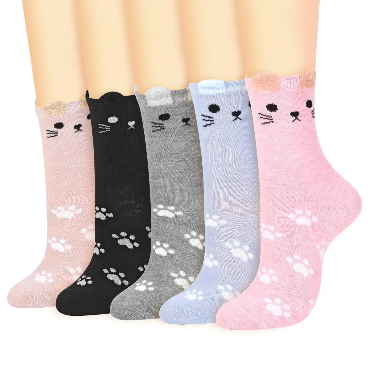VINSANI CAT SOCKS 5pk 1010412 by Vinsani