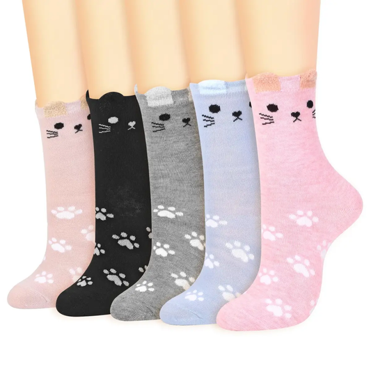 VINSANI CAT SOCKS 5pk 1010412 by Vinsani