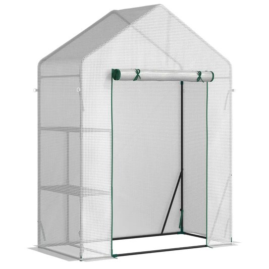 Greenhouse for Outdoor, Portable Gardening Plant Grow House w/ Shelf Outsunny by Unbranded