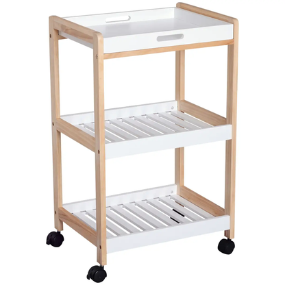 Kitchen Trolley, Bamboo/MDF board, 74.5H cm by HOMCOM