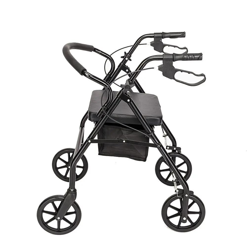 Steel Walker with Wheels Black by N/A
