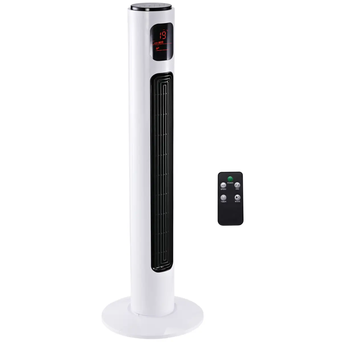 Fan Tower, ?32x96H cm-White by HOMCOM