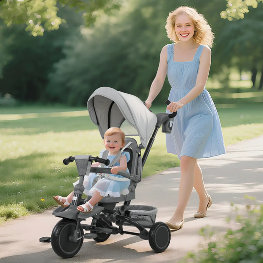 Kids Trike with Adjustable Backrest by N/A