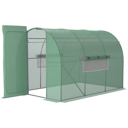 Outsunny 3 x 2M Reinforced Walk-in Polytunnel Garden Greenhouse Steel Frame by Outsunny