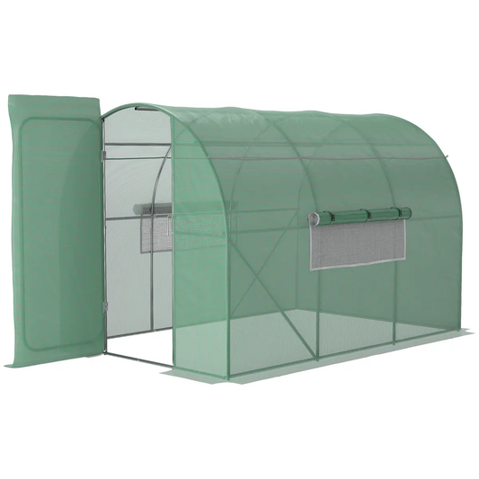 Outsunny 3 x 2M Reinforced Walk-in Polytunnel Garden Greenhouse Steel Frame by Outsunny
