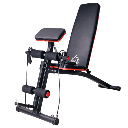 Foldable Dumbbell Bench Weight Training 7 Incline Adjustable Workout by HOMCOM