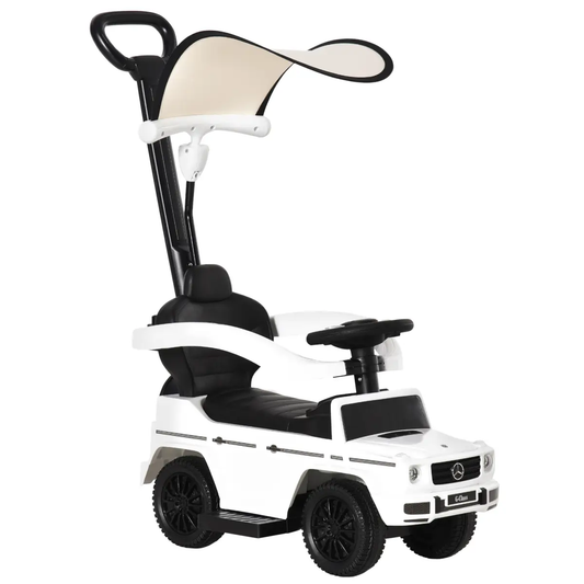 Benz G350 Ride-on Sliding Car Floor Slider Stroller Kids Vehicle, White HOMCOM by Unbranded