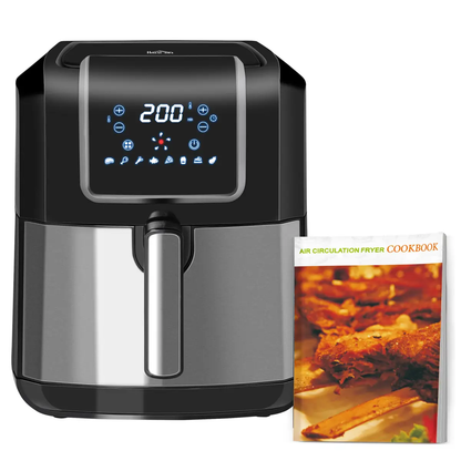 Air Fryer 1700W 6.5L with Digital Display Timer for Low Fat Cooking HOMCOM by Unbranded