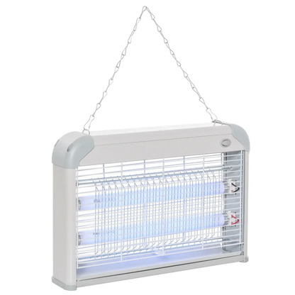 LED Wall-mounted Portable Mosquito Killer Lamp, Steel-Grey by Outsunny