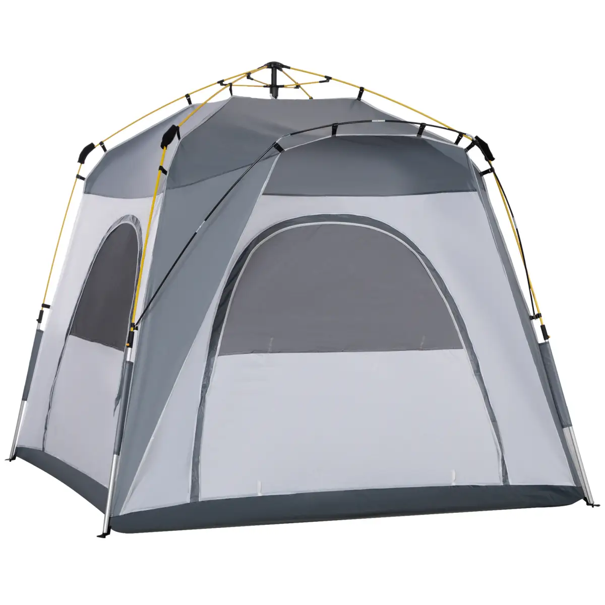 Outsunny Four Man Pop Up Tent Automatic Camping Backpacking Dome Shelter, Green by Outsunny
