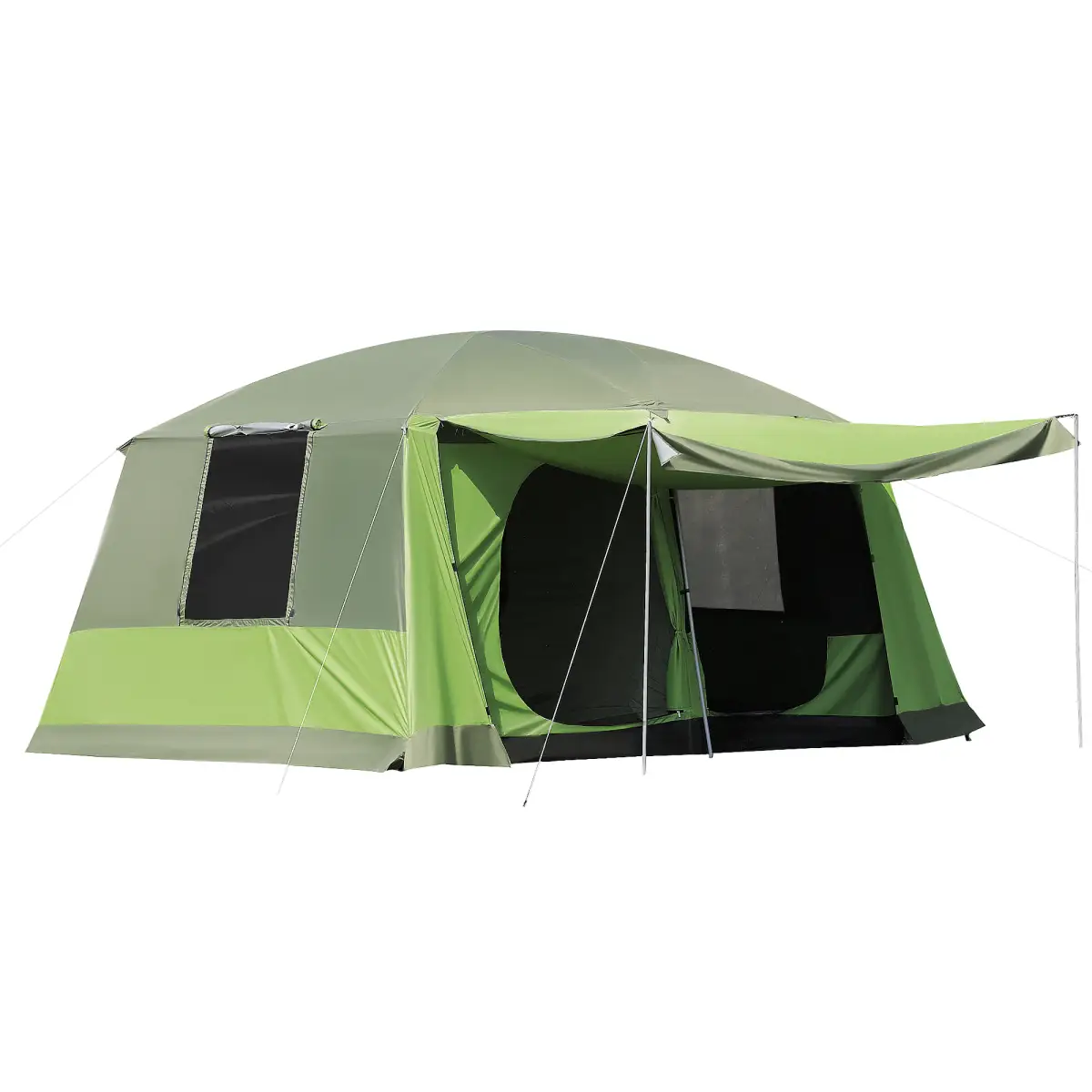 Two Room Dome Tent Camping Shelter w/ Porch and Portable Carry Bag Outsunny by Unbranded
