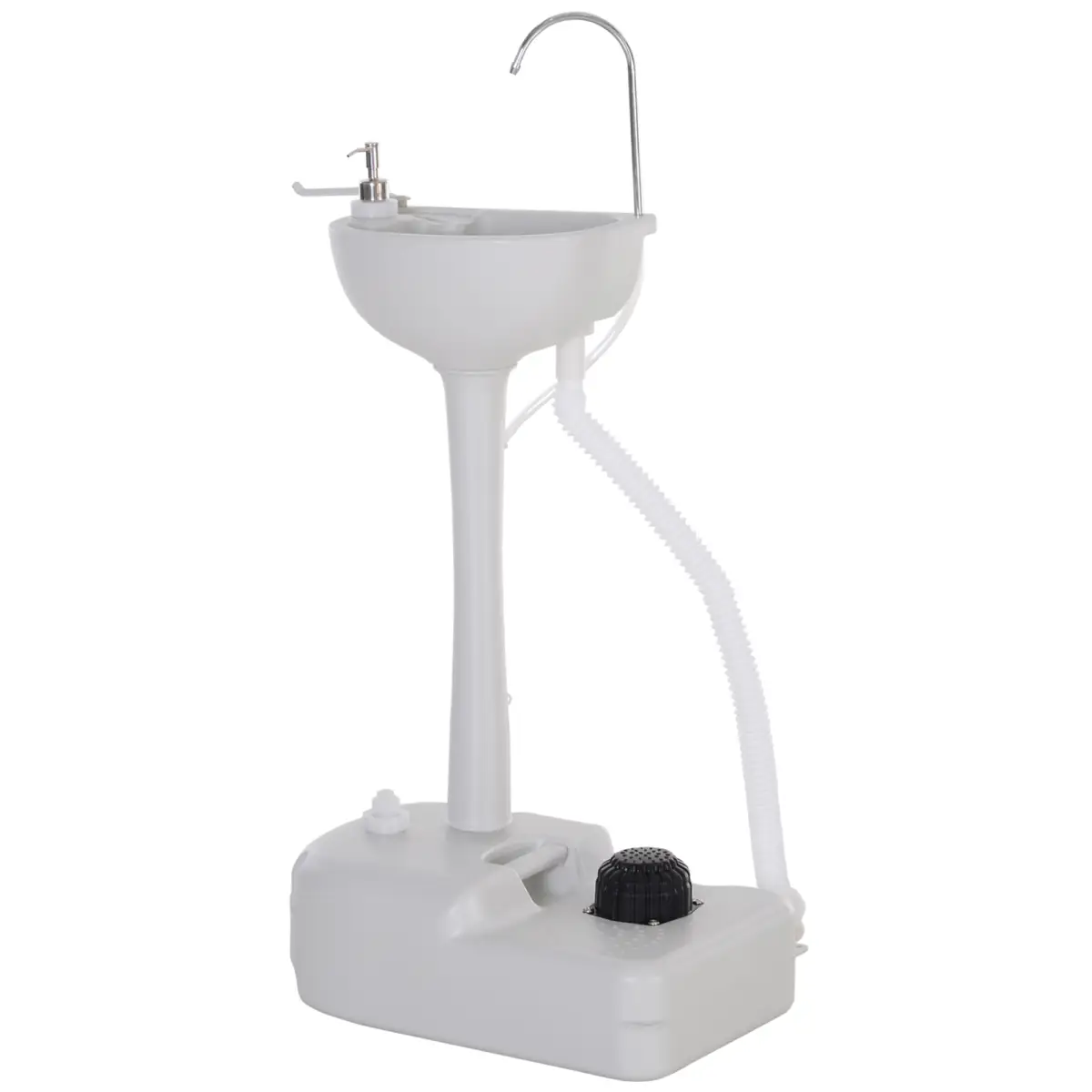Portable Camping Sink with Towel Holder & Soap Dispenser Hand Wash Outsunny by Unbranded