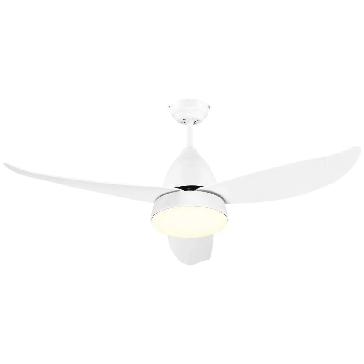 Reversible Ceiling Fan with Light, 3 Blades White LED Remote White by HOMCOM