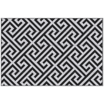 121x182cm Reversible Outdoor Rug Portable Plastic Straw RV Outsunny by Unbranded