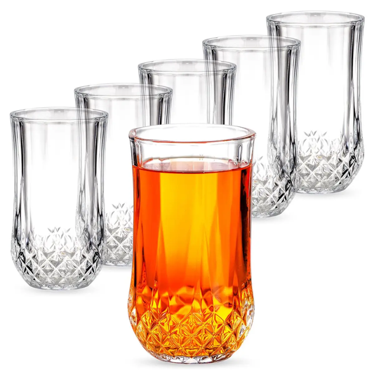 Vinsani 350ml Crystal Tall Glasses 6pcs 1010497 by Vinsani