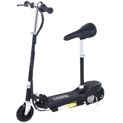 Kids Foldable Electric Powered Scooter 120W Toy Brake Kickstand Black HOMCOM by Unbranded