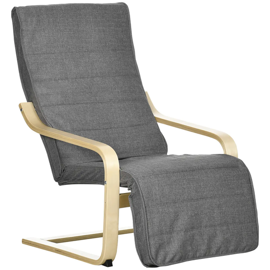 Lounge Chair Recliner Adjustable Footrest Home Dark Grey by HOMCOM