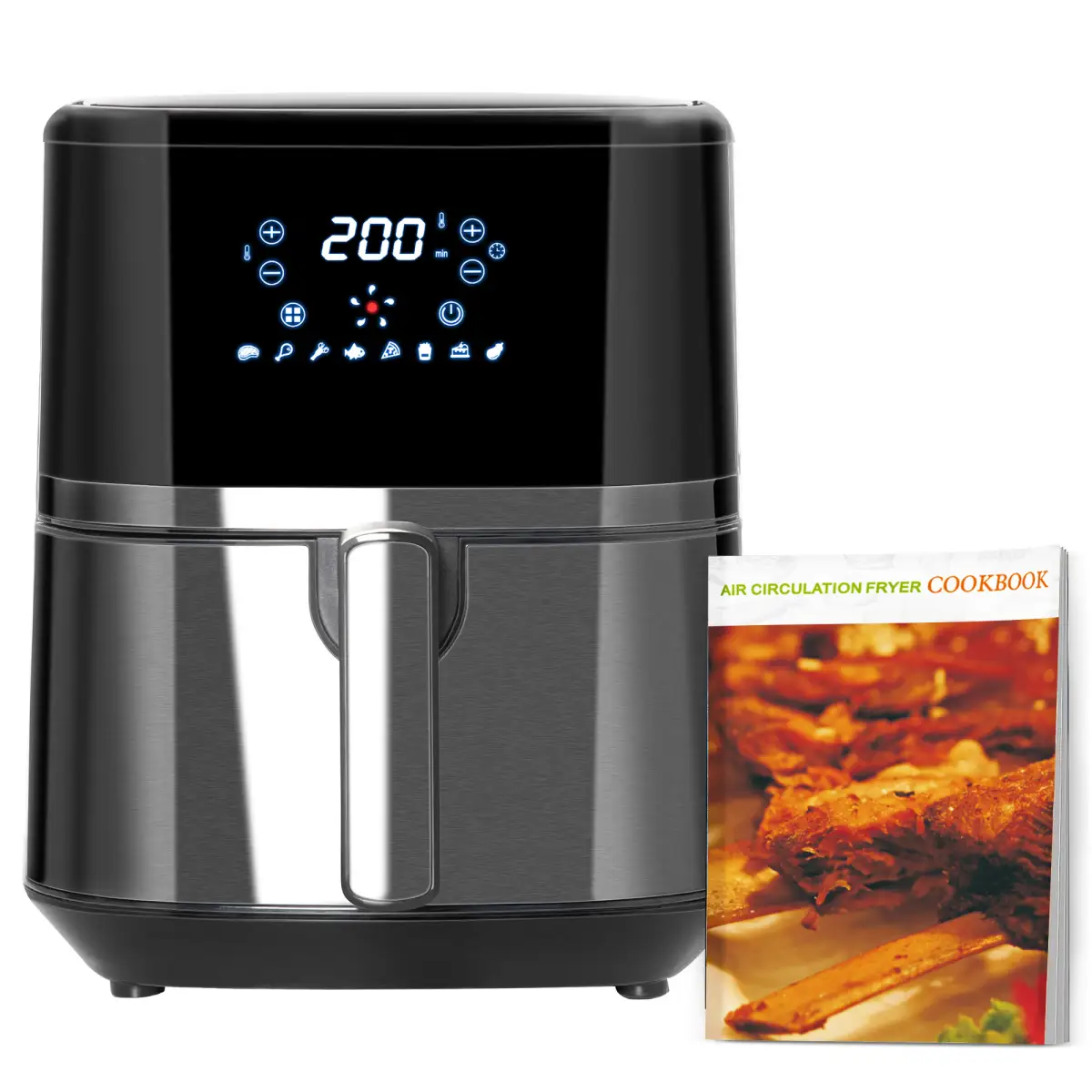 Air Fryer 4.5L 1500W with Digital Display Rapid Air Circulation Timer HOMCOM by Unbranded