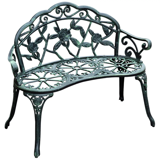 Cast Aluminum Garden Bench Patio Chair by Outsunny