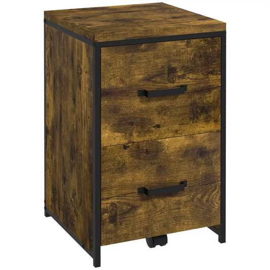70cm Vertical Office Filing Cabinet w/ 2 Drawer, Hanging File Folder Vinsetto by Unbranded
