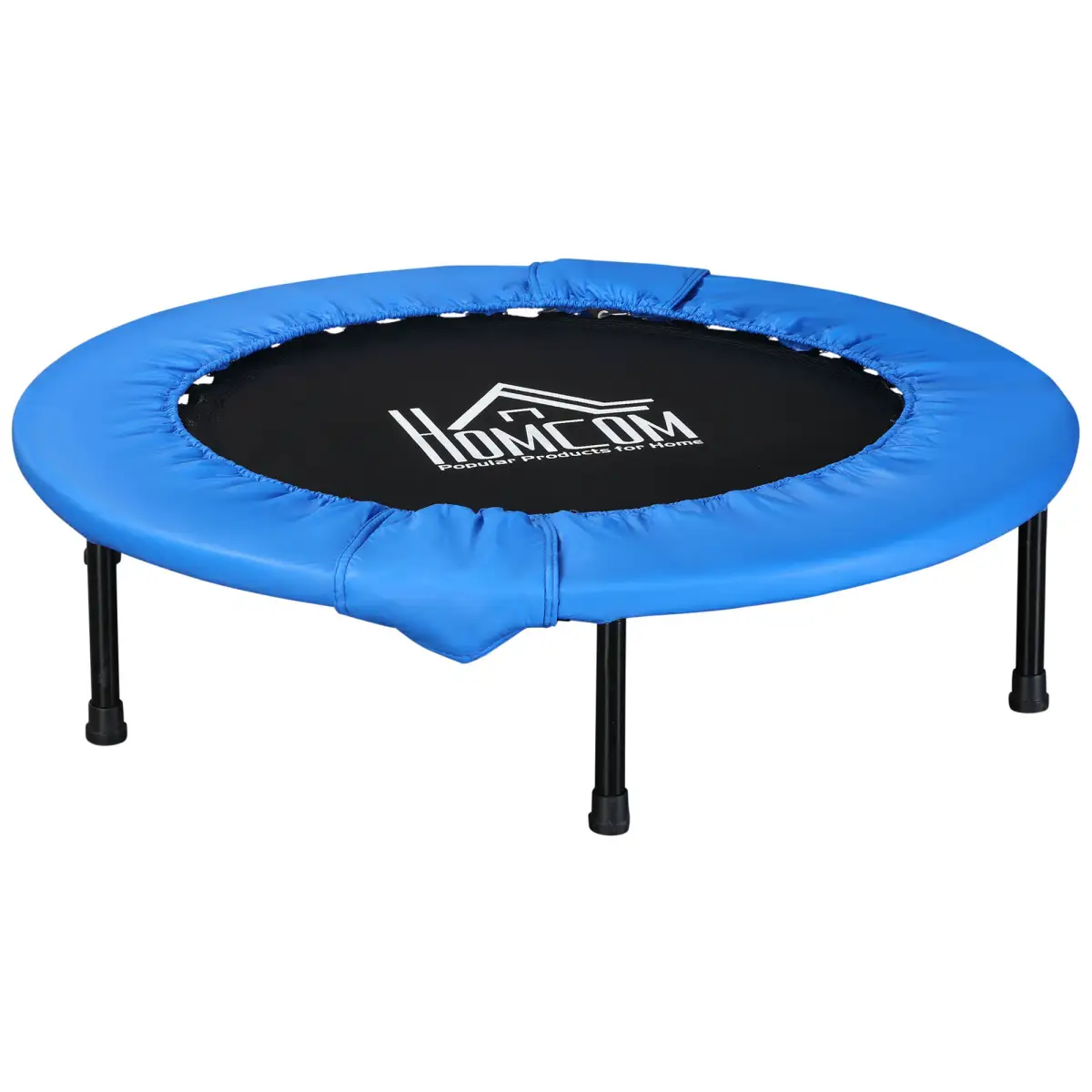 Foldable Mini Fitness Trampoline Exercise Rebounder Jumper, Blue HOMCOM by Unbranded
