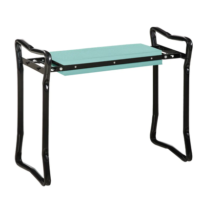 Garden 2 in 1 Kneeler Bench-Green/Black by Outsunny