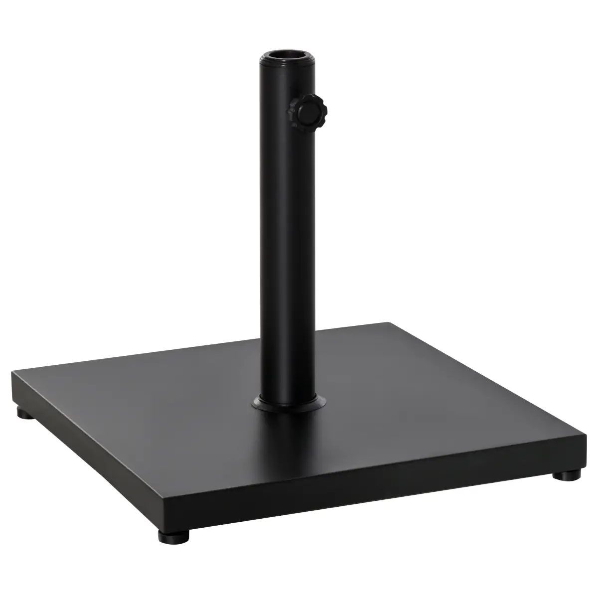 Steel Heavy Duty Adjustable Parasol Base Black by Outsunny