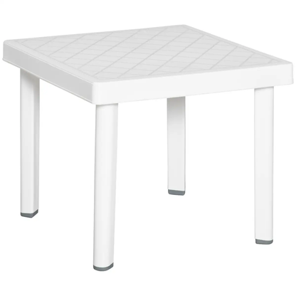 Garden End Table Outdoor Square Accent Coffee Table for Drink Snack Outsunny by Unbranded