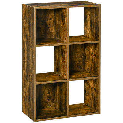 HOMCOM Industrial Style Storage Shelf, Bookcase, Bookshelf, Rustic Brown by Unbranded