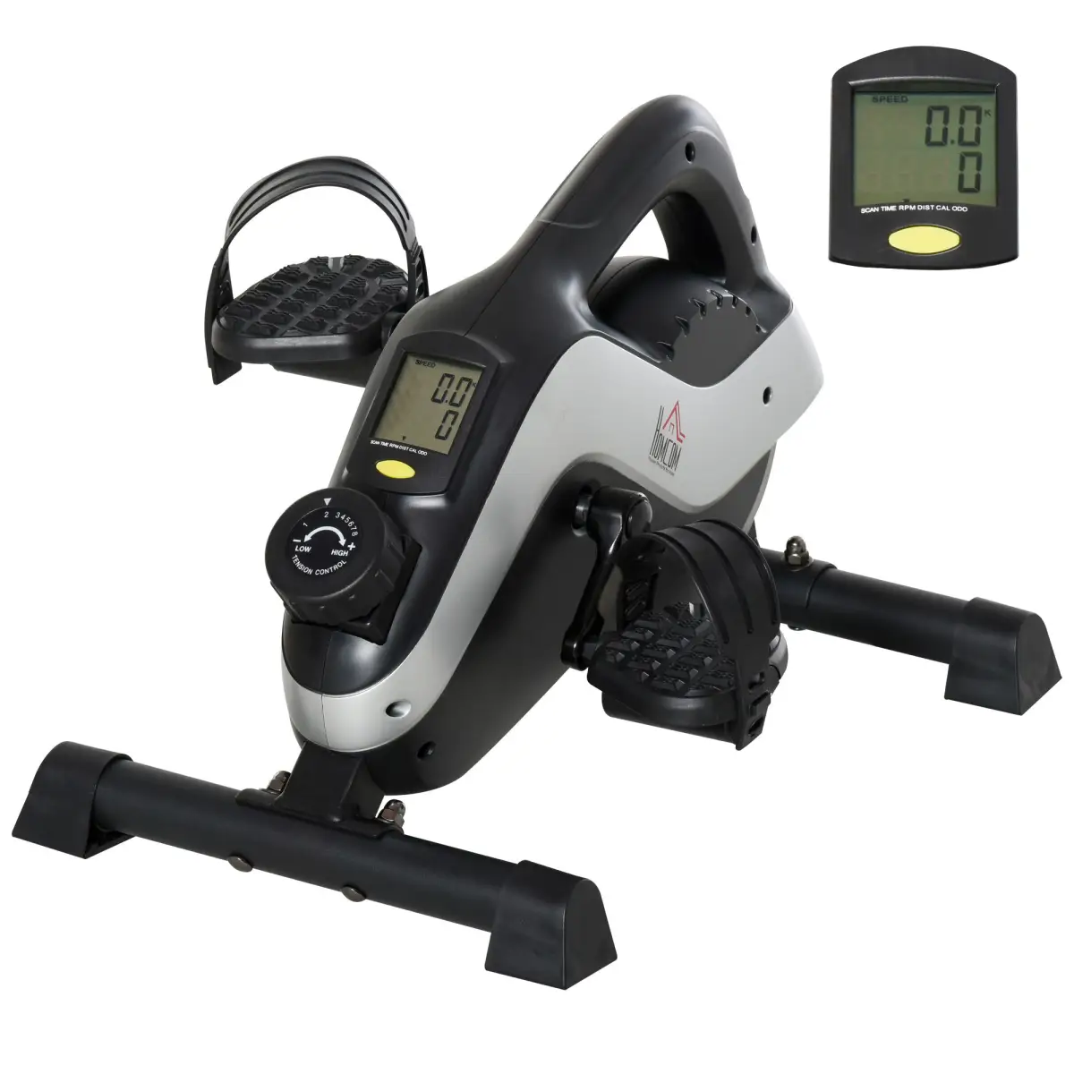 Mini Exercise Bike 8 Levels Magnetic Resistance Leg Fitness LCD Display HOMCOM by Unbranded