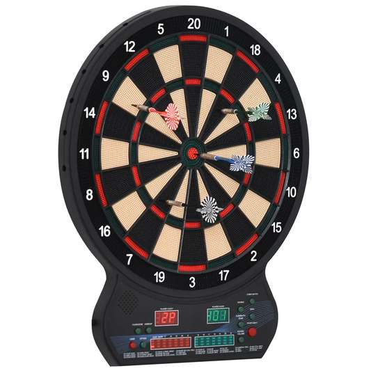 Electronic Dartboard LED Digital Score 27 Games with 12 Soft Darts Ready-to-Play by HOMCOM