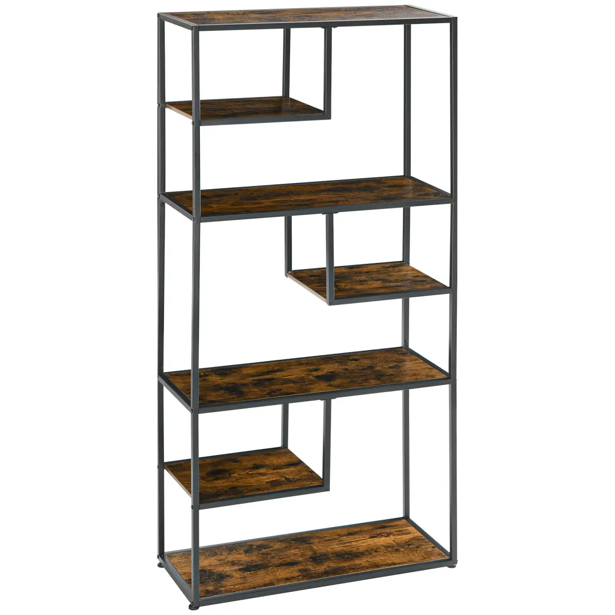 HOMCOM 7 Tier Storage Shelves, Free Standing Book Shelf for Study, Living Room by HOMCOM