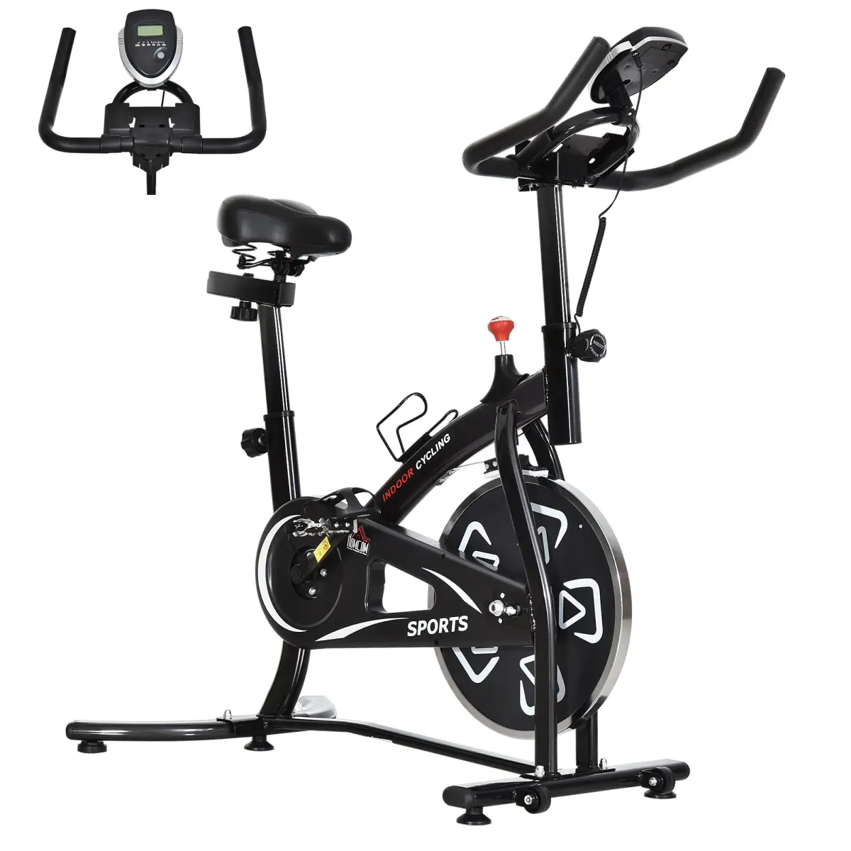 Exercise Training Bike Indoor Cycling Bicycle Trainer LCD Monitor by HOMCOM